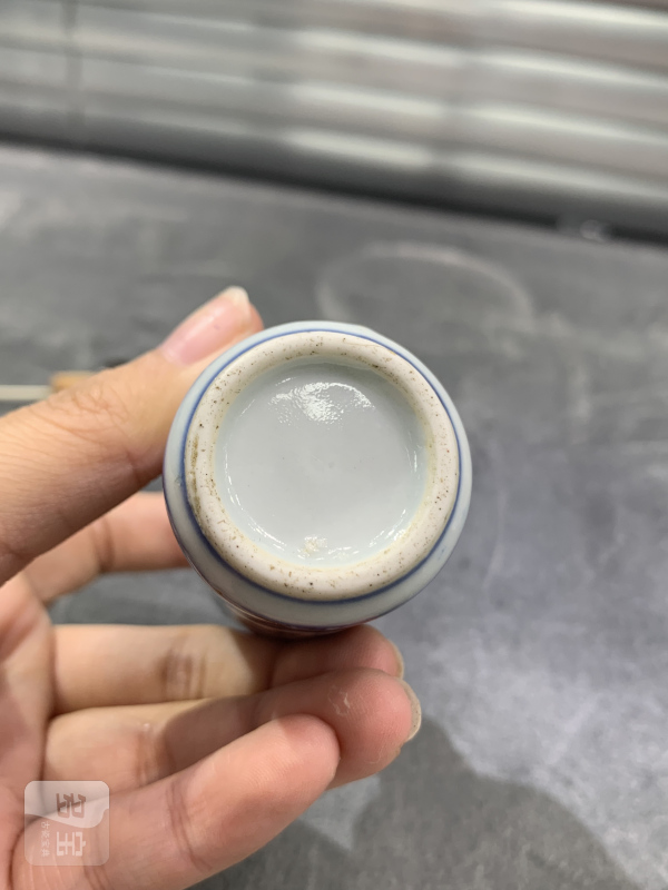清中期青花釉里红杀妻求将图鼻烟壶 - 图7